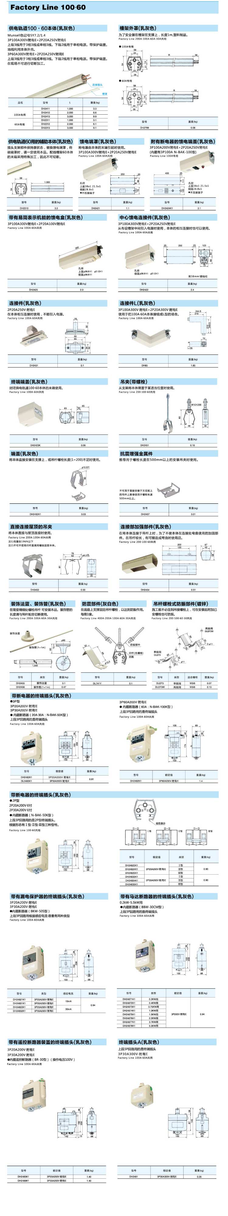 松下供电导轨100A60A
